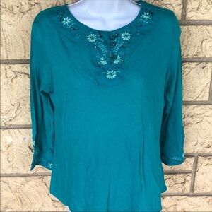 Liz Lange Tunic Maternity top Beaded Soft Comfy